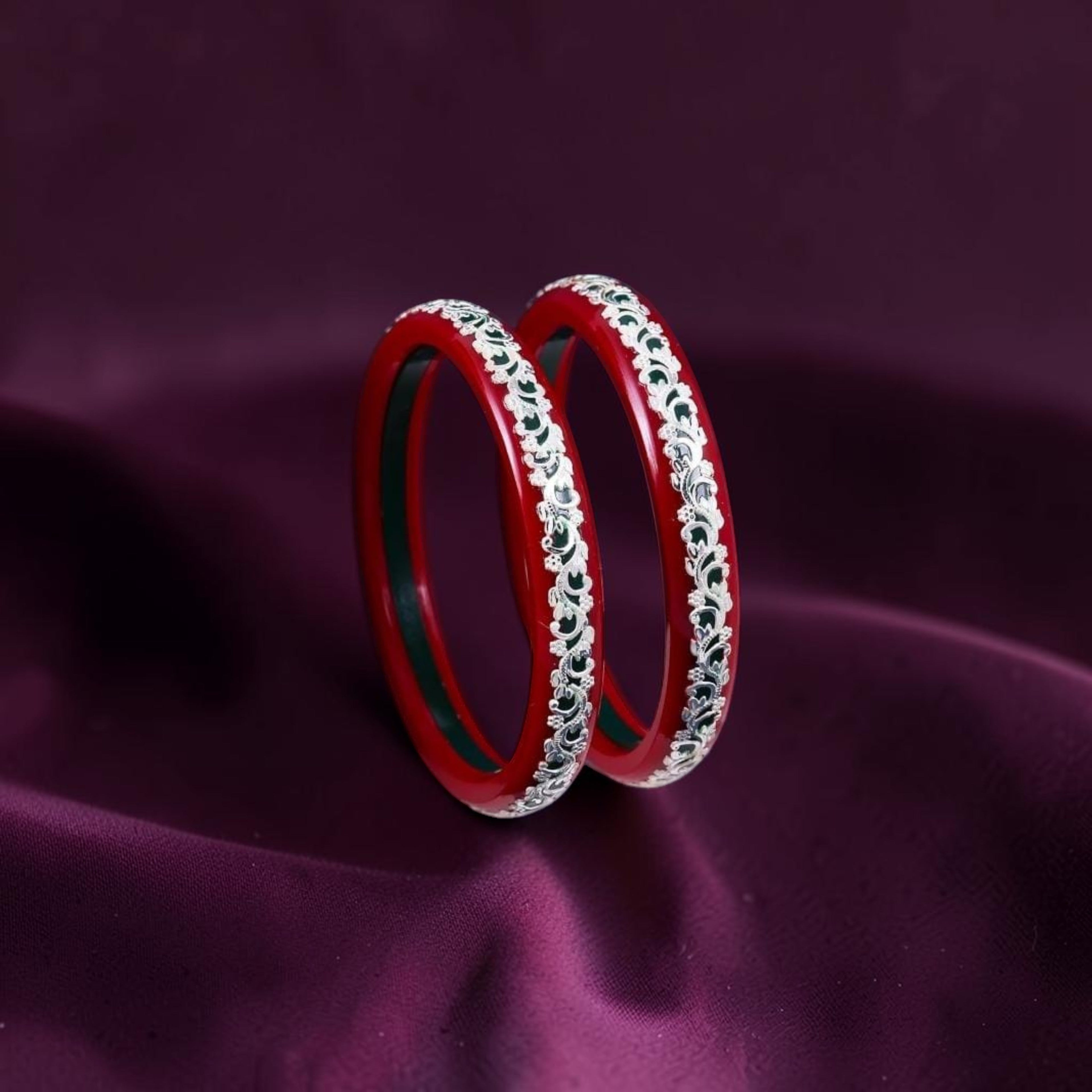 SIlver Pola Bangles