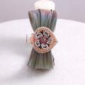 925 Sterling Silver Rose Gold Floral Mesh Cuff Bracelet with Multi-Color Stones for Women | Adjustable Luxury Statement Bracelet | 7 Gram