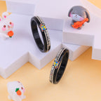 Black Designer Bangles for Girls with Silver-Tone Detailing & Multicolor Stone Embellishments – Traditional Fashion Jewellery