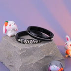Black Designer Bangles for Girls & Women with Silver-Tone Floral Embellishments | Traditional Ethnic Jewelry