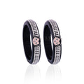 Girls' Black Chilled Bangles with Rose Gold & Silver-Tone Embellishments – Designer Fashion Jewellery