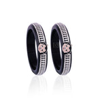 Girls' Black Chilled Bangles with Rose Gold & Silver-Tone Embellishments – Designer Fashion Jewellery