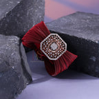 925 Sterling Silver Rose Gold Octagonal Mesh Cuff Bracelet for Women | Adjustable Luxury Statement Bracelet | 7.5 Gram