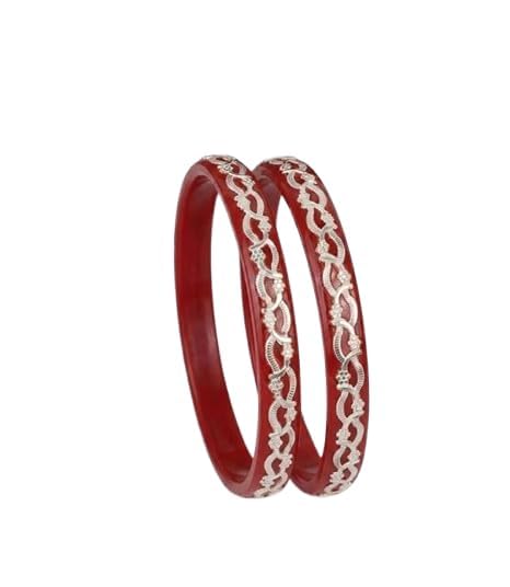 925 Silver Pola Bangles | Silver Kada For Women | Gifting & Ethnic Wear Jewelry | Pair of Bangles | Perfect Weddings & Festivals Gift For Women | Set of 2 | BPG_008