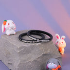 Black & Silver Designer Bangles for Girls & Women | Elegant Floral Embellished Traditional Bangle Set