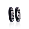Black Designer Bangles for Girls & Women with Silver-Tone Floral Embellishments | Traditional Ethnic Jewelry