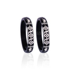 Black Designer Bangles for Girls & Women with Silver-Tone Floral Embellishments | Traditional Ethnic Jewelry