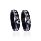 Girls Black & Silver Designer Bangles with Blue Decorative Charm – Stylish Fashion Jewellery