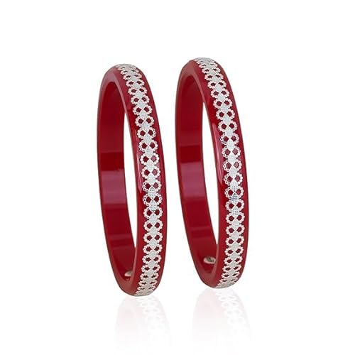 925 Silver Pola Bangles | Silver Kada For Women | Gifting & Ethnic Wear Jewelry | Pair of Bangles | Perfect Weddings & Festivals Gift For Women | Set of 2 | BPJ_011 |