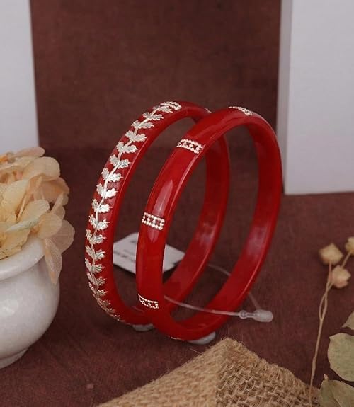 925 Silver Pola Bangles | Silver Kada For Women | Gifting & Ethnic Wear Jewelry | Pair of Bangles | Perfect Weddings & Festivals Gift For Women | Set of 2 | BPJ_004 |