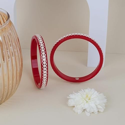 925 Silver Pola Bangles | Silver Kada For Women | Gifting & Ethnic Wear Jewelry | Pair of Bangles | Perfect Weddings & Festivals Gift For Women | Set of 2 | BPJ_011 |