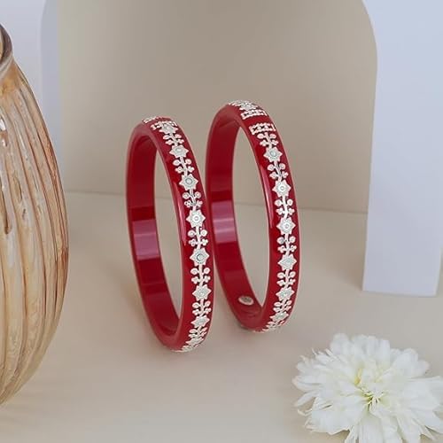 925 Silver Pola Bangles | Silver Kada For Women | Gifting & Ethnic Wear Jewelry | Pair of Bangles | Perfect Weddings & Festivals Gift For Women | Set of 2 | BPJ_009 |