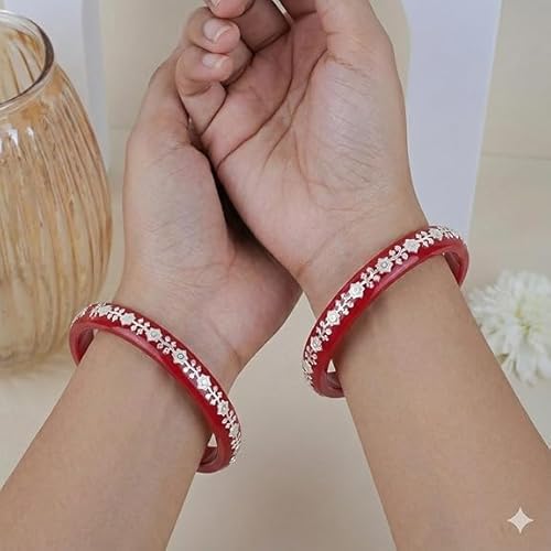 925 Silver Pola Bangles | Silver Kada For Women | Gifting & Ethnic Wear Jewelry | Pair of Bangles | Perfect Weddings & Festivals Gift For Women | Set of 2 | BPJ_009 |