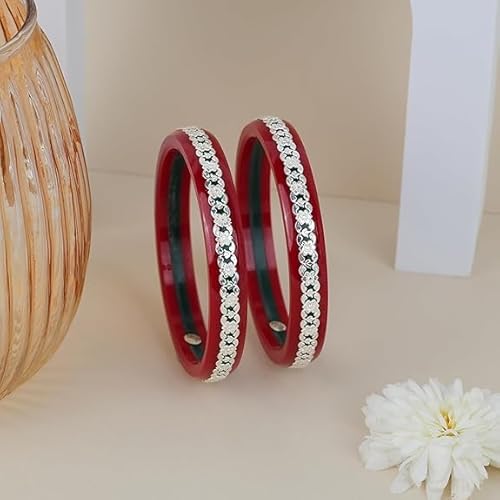 925 Silver Pola Bangles | Silver Kada For Women | Gifting & Ethnic Wear Jewelry | Pair of Bangles | Perfect Weddings & Festivals Gift For Women | Set of 2 | BPJ_002 |