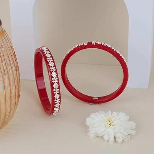 925 Silver Pola Bangles | Silver Kada For Women | Gifting & Ethnic Wear Jewelry | Pair of Bangles | Perfect Weddings & Festivals Gift For Women | Set of 2 | BPJ_009 |