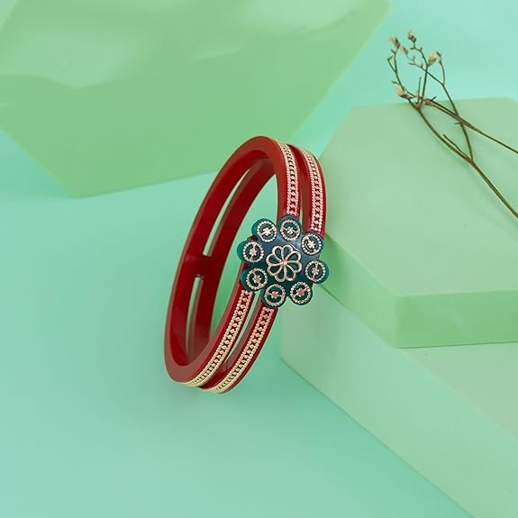 Bapa Sitaram Jewels |Women's Luxury 925 Sterling Silver Rose Gold Kada | Sophisticated Geometric Pattern Open Cuff Bracelet | Elegant Designer Wristwear for Women | BPJ_37