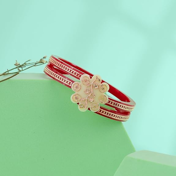 Bapa Sitaram Jewels |Women's Luxury 925 Sterling Silver Rose Gold Kada | Sophisticated Geometric Pattern Open Cuff Bracelet | Elegant Designer Wristwear for Women | BPJ_35