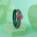 Bapa Sitaram Jewels |Women's Luxury 925 Sterling Silver Rose Gold Kada | Sophisticated Geometric Pattern Open Cuff Bracelet | Elegant Designer Wristwear for Women | BPJ_36