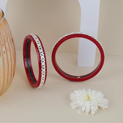 925 Silver Pola Bangles | Silver Kada For Women | Gifting & Ethnic Wear Jewelry | Pair of Bangles | Perfect Weddings & Festivals Gift For Women | Set of 2 | BPJ_002 |