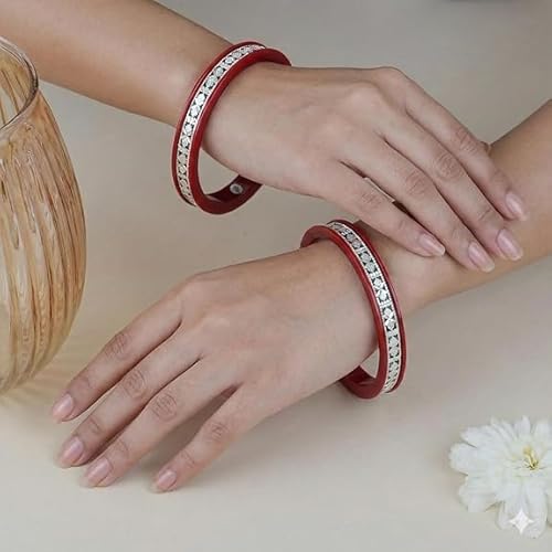 925 Silver Pola Bangles | Silver Kada For Women | Gifting & Ethnic Wear Jewelry | Pair of Bangles | Perfect Weddings & Festivals Gift For Women | Set of 2 | BPJ_003 |