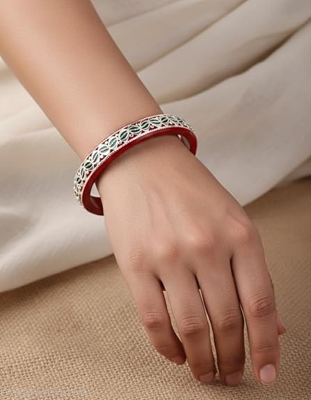 925 Silver Pola Bangles | Silver Kada For Women | Gifting & Ethnic Wear Jewelry | Pair of Bangles | Perfect Weddings & Festivals Gift For Women | Set of 2 | BPJ_007 |