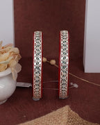 925 Silver Pola Bangles | Silver Kada For Women | Gifting & Ethnic Wear Jewelry | Pair of Bangles | Perfect Weddings & Festivals Gift For Women | Set of 2 | BPJ_007 |