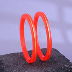 Exclusive Gold Pola Bangles for Women | Red Acrylic Chudi with Gold Line Design | Traditional Lightweight Bengali Shakha Pola Bangles | 6.5 Gram | Wedding, Festival & Daily Wear