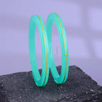 Exclusive Gold Pola Bangles for Women – Sky Blue Acrylic Bangles with Gold Line Design | Traditional Lightweight Ethnic Chudi for Wedding, Festival, Party & Daily Wear | Indian Fashion Jewelry | Pack of 2 & 4 | BPJ_58