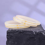 Exclusive White Gold Line Pola Bangles for Women | Traditional Acrylic Chudi with Gold Line | Lightweight Ethnic Wedding & Festival Bangles | Pack of 2 & 4 | BPJ_50