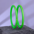 Exclusive Green Gold Line Pola Bangles for Women | Traditional Acrylic Chudi with Gold Line Design | Lightweight Ethnic Wedding & Festival Bangles | Pack of 2 & 4 | BPJ_52