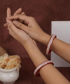 925 Silver Pola Bangles | Silver Kada For Women | Gifting & Ethnic Wear Jewelry | Pair of Bangles | Perfect Weddings & Festivals Gift For Women | Set of 2