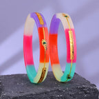 Gold Pola Bangles for Women | Traditional Handmade Bengali Pola Chudi | Premium Gold Foil Designer Bangles | Ethnic Festival Wedding Wear | Lightweight Daily Wear