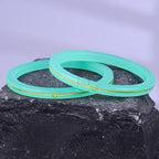 Exclusive Gold Pola Bangles for Women – Sky Blue Acrylic Bangles with Gold Line Design | Traditional Lightweight Ethnic Chudi for Wedding, Festival, Party & Daily Wear | Indian Fashion Jewelry | Pack of 2 & 4 | BPJ_58