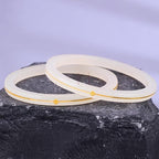 Exclusive White Gold Line Pola Bangles for Women | Traditional Acrylic Chudi with Gold Line | Lightweight Ethnic Wedding & Festival Bangles | Pack of 2 & 4 | BPJ_50