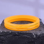 Exclusive Gold Pola Bangles – 22K Gold Traditional Bangle Set for Women | Translucent Orange Chura Kada | Bridal, Wedding & Festive Jewellery | BPJ_47