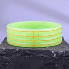 Exclusive Gold Pola Bangles for Women – Mint Green Acrylic Bangles with Gold Line Design | Elegant Traditional Lightweight Ethnic Chudi for Wedding, Festival, Puja, Party & Daily Wear | Pack of 2 & 4 | BPJ_74