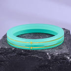 Exclusive Gold Pola Bangles for Women – Sky Blue Acrylic Bangles with Gold Line Design | Traditional Lightweight Ethnic Chudi for Wedding, Festival, Party & Daily Wear | Indian Fashion Jewelry | Pack of 2 & 4 | BPJ_58