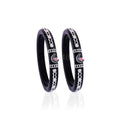 Girls Black & Silver Designer Bangles with Moon & Star Charm – Elegant Fashion Jewellery
