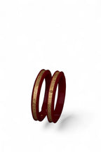 22K Gold Traditional Floral Designer Bangles for Women | Red Meenakari Finish | Lightweight Gold Bangles Pair | 2.21 Gram