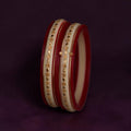 22K Gold Ivory Meenakari Bangles Set for Women | Lightweight Traditional Gold Bangles | 2.1 Gram