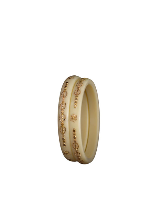 22K Exclusive Gold Bangles for Women | Ivory Traditional Designer Gold Bangles | 2.3 Gram